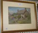 Thomas E Francis, Whiteleaf' (Views of Cottages), a pair of 20th Century watercolours with gouache