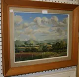 F.W. Ayling, Sussex Downs from Trotton, oil on board