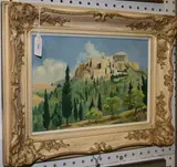 Reginald Brill, View of the Acropolis, oil on board