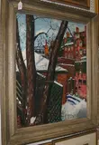 Ellice Endicott, Houses, oil on canvas