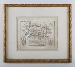 Daniel Tanvrin, Falle, Royal Square, 1868': map of Jersey, etching