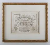 Daniel Tanvrin, Falle, Royal Square, 1868': map of Jersey, etching