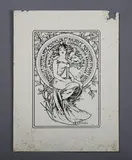 Alphonse Mucha, Banquet offert à Mme de Montholon et Maurice Monthiers, lithograph