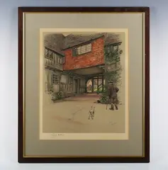 Cecil Aldin, Penshurst; The Golden Cross Inn; The Star Inn, Alfriston, three, colour lithographs, two signed in pencil lower left