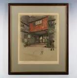 Cecil Aldin, Penshurst; The Golden Cross Inn; The Star Inn, Alfriston, three, colour lithographs, two signed in pencil lower left