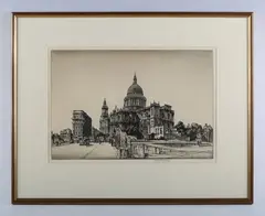 Henry Rushbury, St Paul’s Cathedral, London, etching