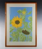 Valerie Christmas, Sunflowers, 1983, colour screenprint