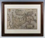Abraham Ortelius, Angliae, Scotiae, et Hiberniae sive Britannicar: Insularum Descriptio' (1573): map of the British Isles, engraving with hand-colouring