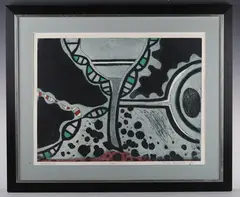 John Brunsdon, The Park I, colour etching with aquatint