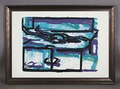 Frank Auerbach, Reclining Figure I (1966), colour screenprint