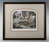 Graham Clarke, First & Last, coloured etching with aquatint