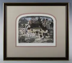 Graham Clarke, âGeorge & Dragonâ, coloured etching with aquatint