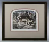 Graham Clarke, âGeorge & Dragonâ, coloured etching with aquatint