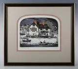 Graham Clarke, Anchor & Hope, coloured etching with aquatint