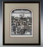 Graham Clarke, Albert All, coloured etching with aquatint