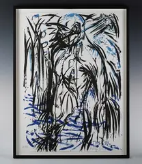 Raymond Pettibon, The Lou, colour lithograph