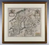 Joan Blaeu, Svecia Regnum’: map of Sweden, engraving
