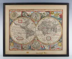 John Speed, A New and Accurat Map of the World, engraving with hand-colouring