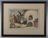 James Gillray, Tiddy-Doll the great French Gingerbread-Baker..., engraving with hand-colouring