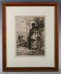 Jean-François Millet, La Grande Bergère, etching