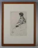 James Abbott McNeill Whistler, Bibi Lalouette, etching with drypoint
