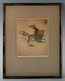 Dorsey Potter Tyson, The Pekin Cart’; ‘Loading Junks’, two, etchings with colour aquatint