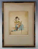 Dorsey Potter Tyson, The Necklace’; ‘The Peacock Fan’, two, etchings with colour aquatint