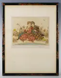 Elyse Ashe Lord, Sisters; Geisha, two, etchings with colour aquatint