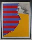 Miguel Angel Yrazazabal, Autoportrait, colour screenprint