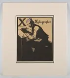 William Nicholson, X Xylographer, colour woodcut