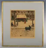 Tavík František Šimon, Petit Restaurant, colour etching