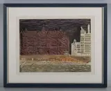 John Piper, The Metropole Hotel from the West Pier, colour aquatint from ‘The Brighton Aquatints’