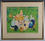 Lennart Jirlow, Picnic, colour lithograph
