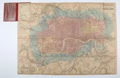 Benjamin Rees Davies, Metropolitan Goods Conference Map of Collection and Delivery Boundaries London, April 1st 1869, engraving with hand colouring