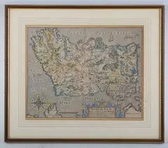 G. Hole, Hiberniae, Ireland Anglis. Yverdon Britannis Erin incolis Ierna': map of Ireland, engraving with hand colouring