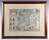 John Speed, The Kingdome of Irland: map of Ireland, engraving with hand colouring