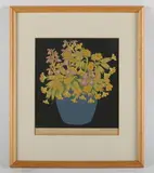 Hall Thorpe, Cowslips, colour woodblock print