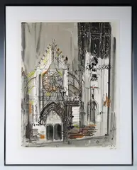 John Piper, Clamecy, colour screenprint