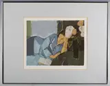 Aldo Salvadori, Interno blu, colour screenprint