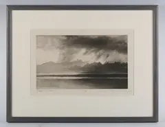 Norman Ackroyd, Blakeney Church, aquatint