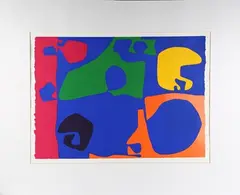 Patrick Heron, Plate 14 from January 1973, colour screenprint