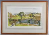 Edwin La Dell, Wrekin College, Wellington, Telford, colour lithograph
