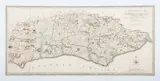 William Faden, Folding map of the County of Sussex, a reduced version of the survey by Thomas Gream, engraving with hand colouring in twelve sections