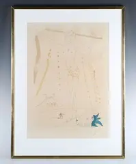 Salvador Dalí, Le Circque: Equilibriste, colour etching with aquatint
