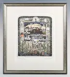 Graham Clarke, Hopalong, etching with hand colouring