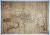 John Stockdale, A New Plan of London XXIX Miles in Circumference' (Map of the City), engraving published 1790s