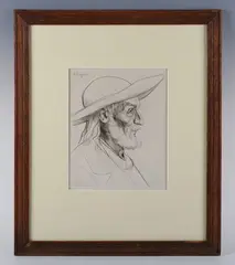 Alphonse Legros, Breton Peasant, drypoint etching circa 1874