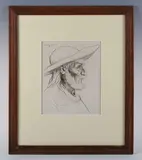 Alphonse Legros, Breton Peasant, drypoint etching circa 1874