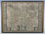 John Speed, Oxfordshire described with y Citie and the Arms of the Colledges of y Famous University, Ao 1605' (Map of the County), engraving