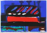 Lilian Neilson, Fox in Blue, screenprint
